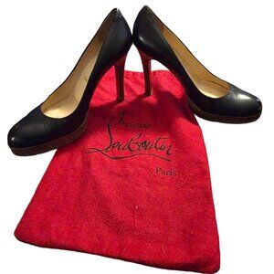 Christian Louboutin Paris Black Red Bottom Pumps 6” Heels Size 8.5